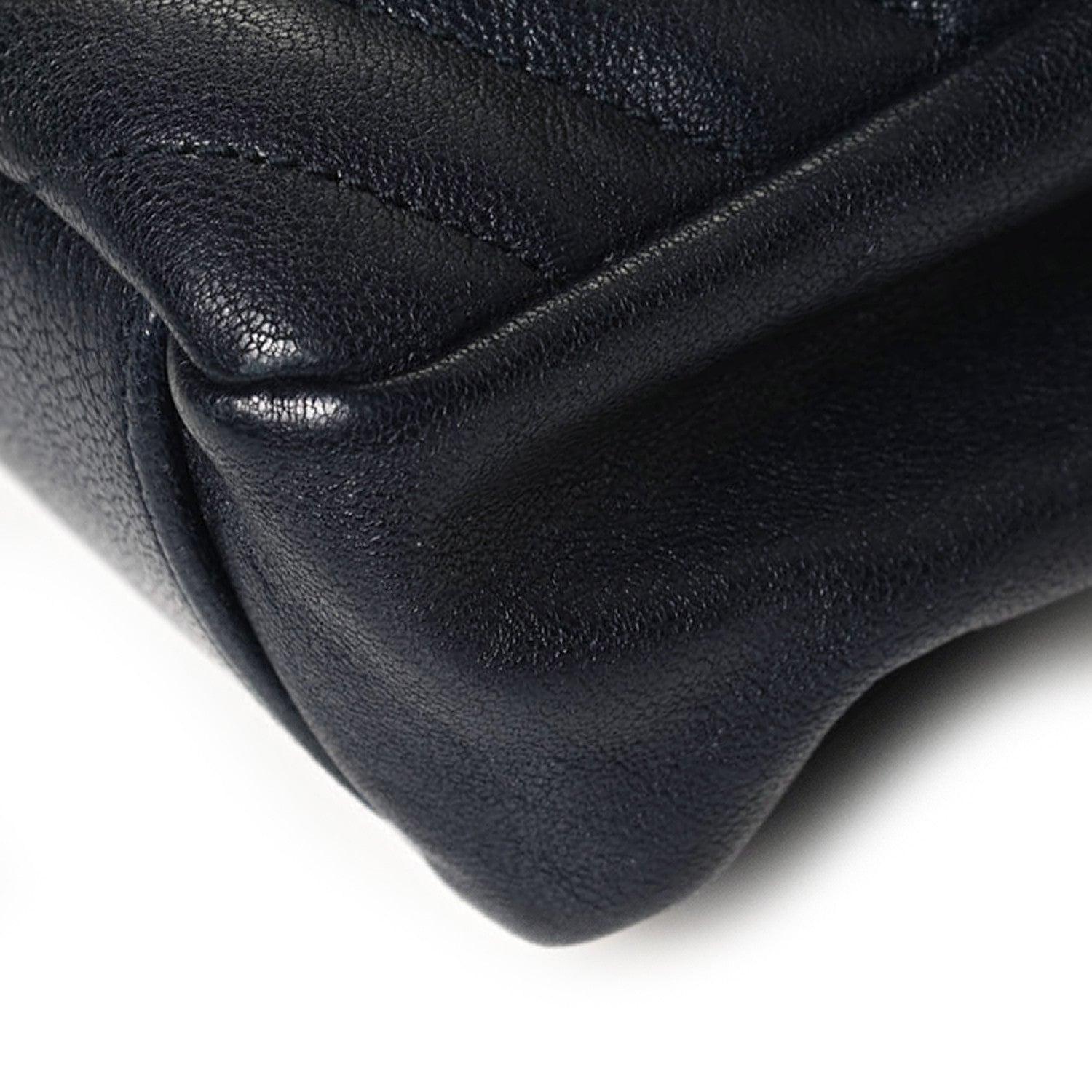 Saint Laurent Sheepskin Matelasse Chevron Monogram Medium College Bag Deep Marine 10 of 15