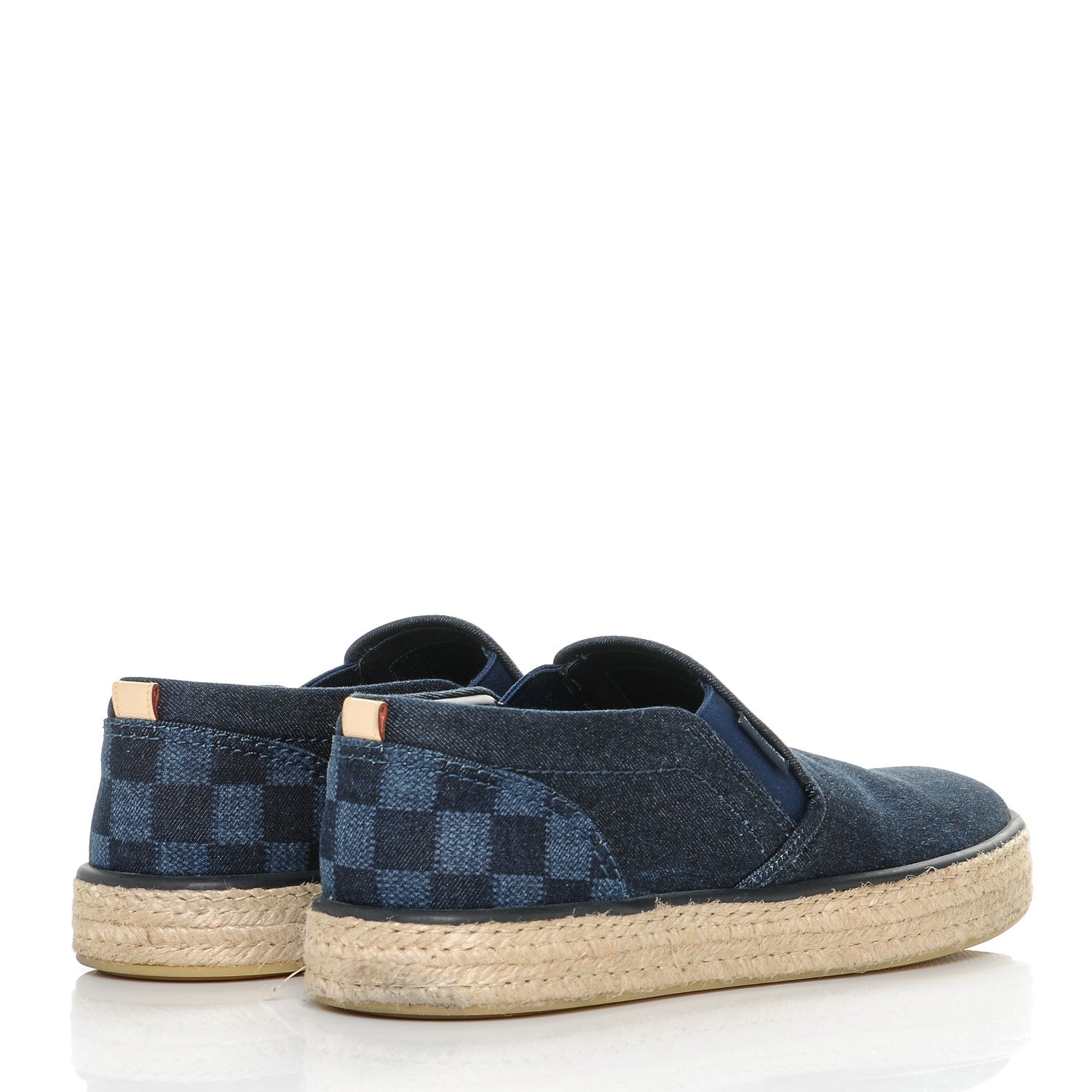 Louis Vuitton Mens Denim Damier Coconut Grove Slip On 10 Marine 4 of 8