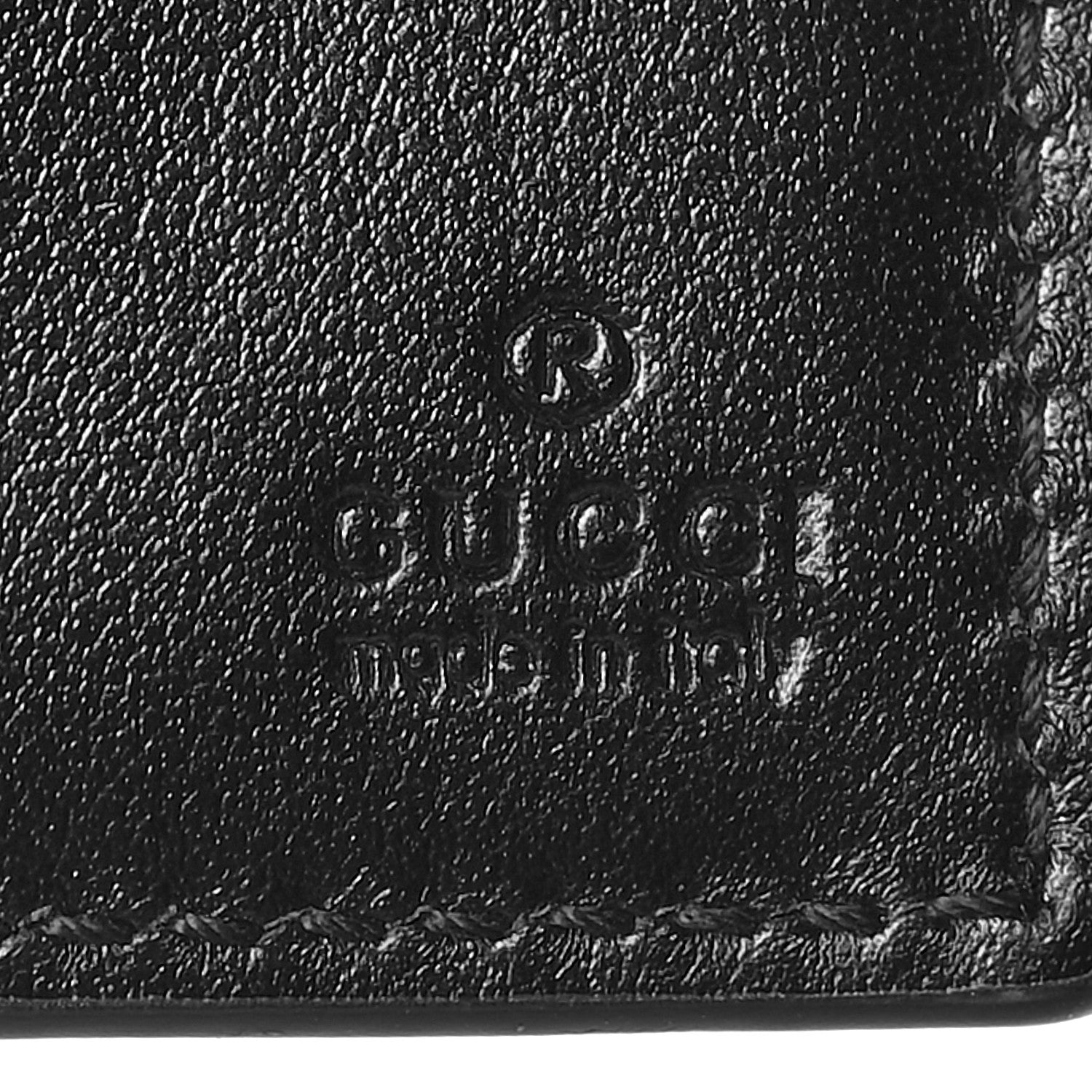 Gucci Plutone Calfskin Logo Bi-Fold Wallet Black 6 of 7