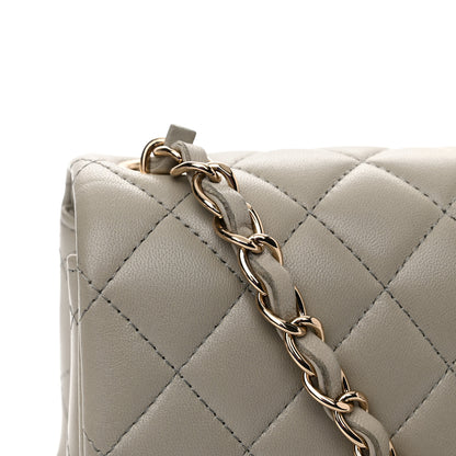 Chanel Lambskin Quilted Mini Square Flap Grey 13 of 14