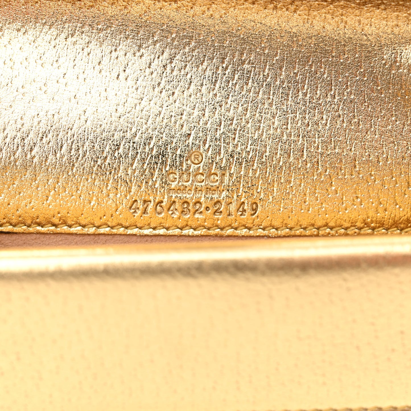 Metallic Calfskin Super Mini Dionysus Shoulder Bag Gold
