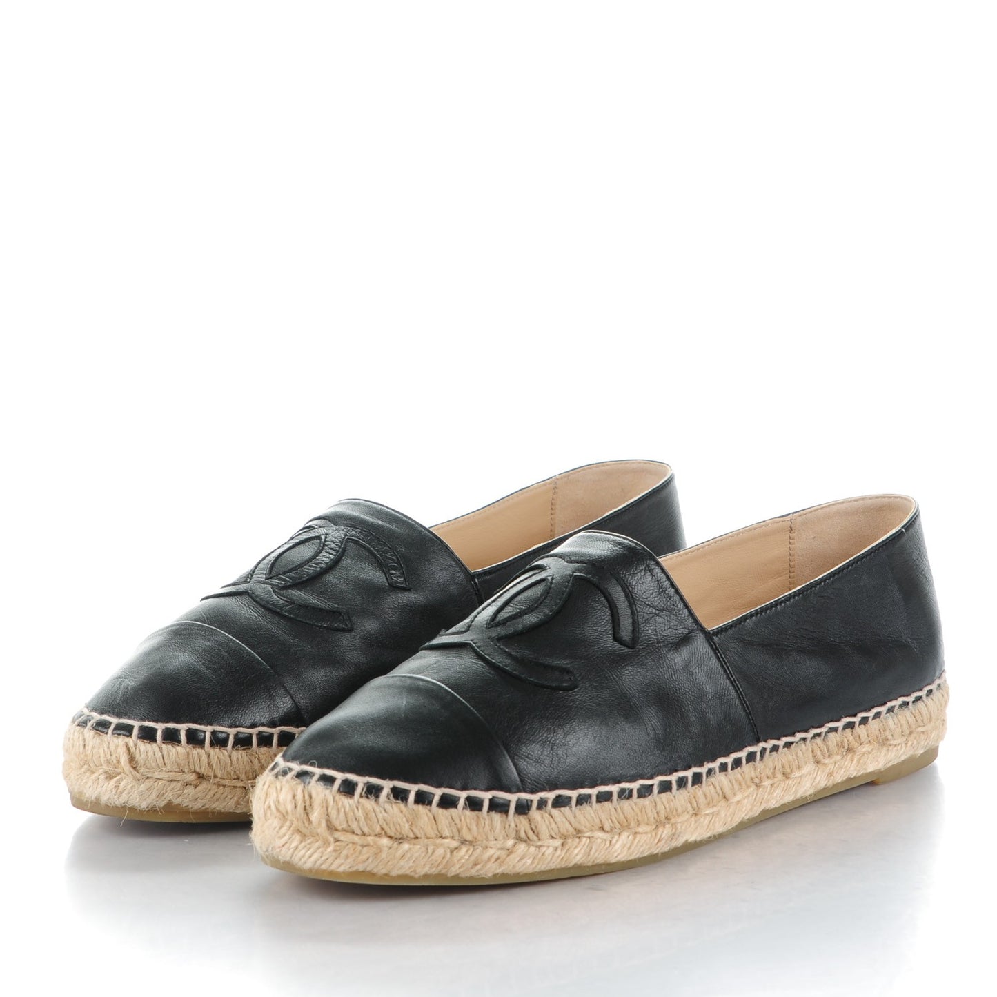 Lambskin CC Espadrilles 39 Black