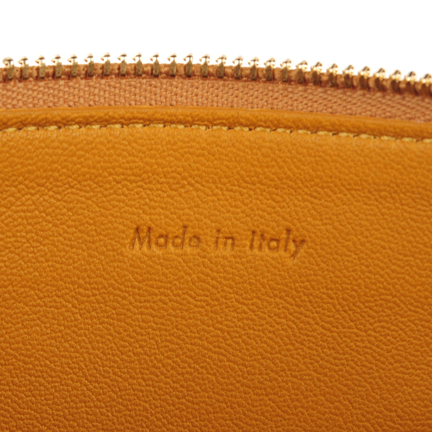 Celine Lambskin Bi-Color Solo Clutch Pouch Amber Ocean Blue 7 of 8