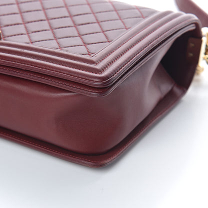 Chanel Lambskin Quilted New Medium Boy Flap Dark Red 8 of 8