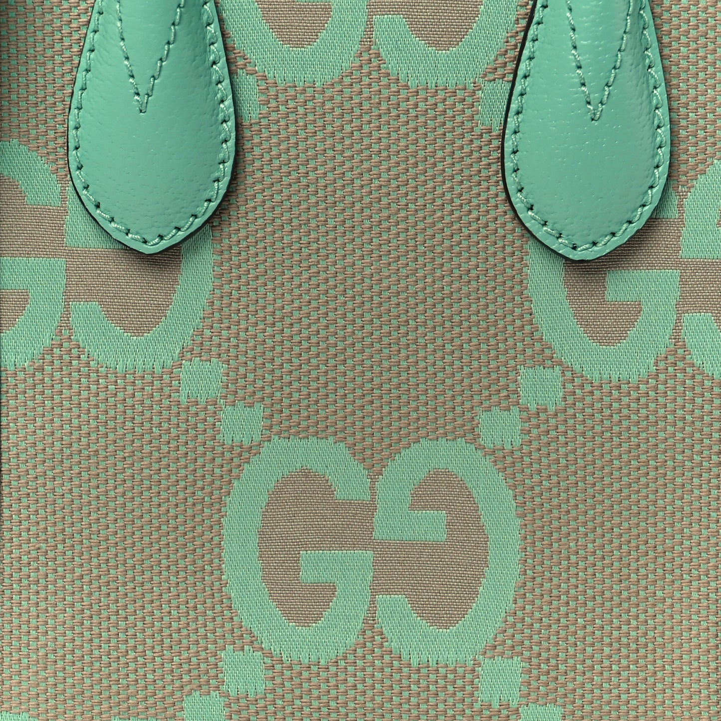Monogram Jumbo GG Textured Dollar Calfskin Mini Tote Bag Pepperlight Mint