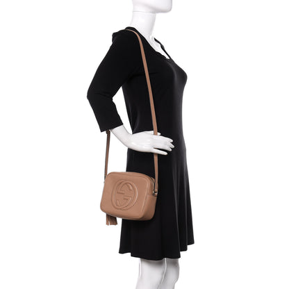 Gucci Pebbled Calfskin Small Soho Disco Bag Rose Beige 2 of 14