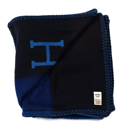 Hermes Cashmere Blanket Blue 2 of 4