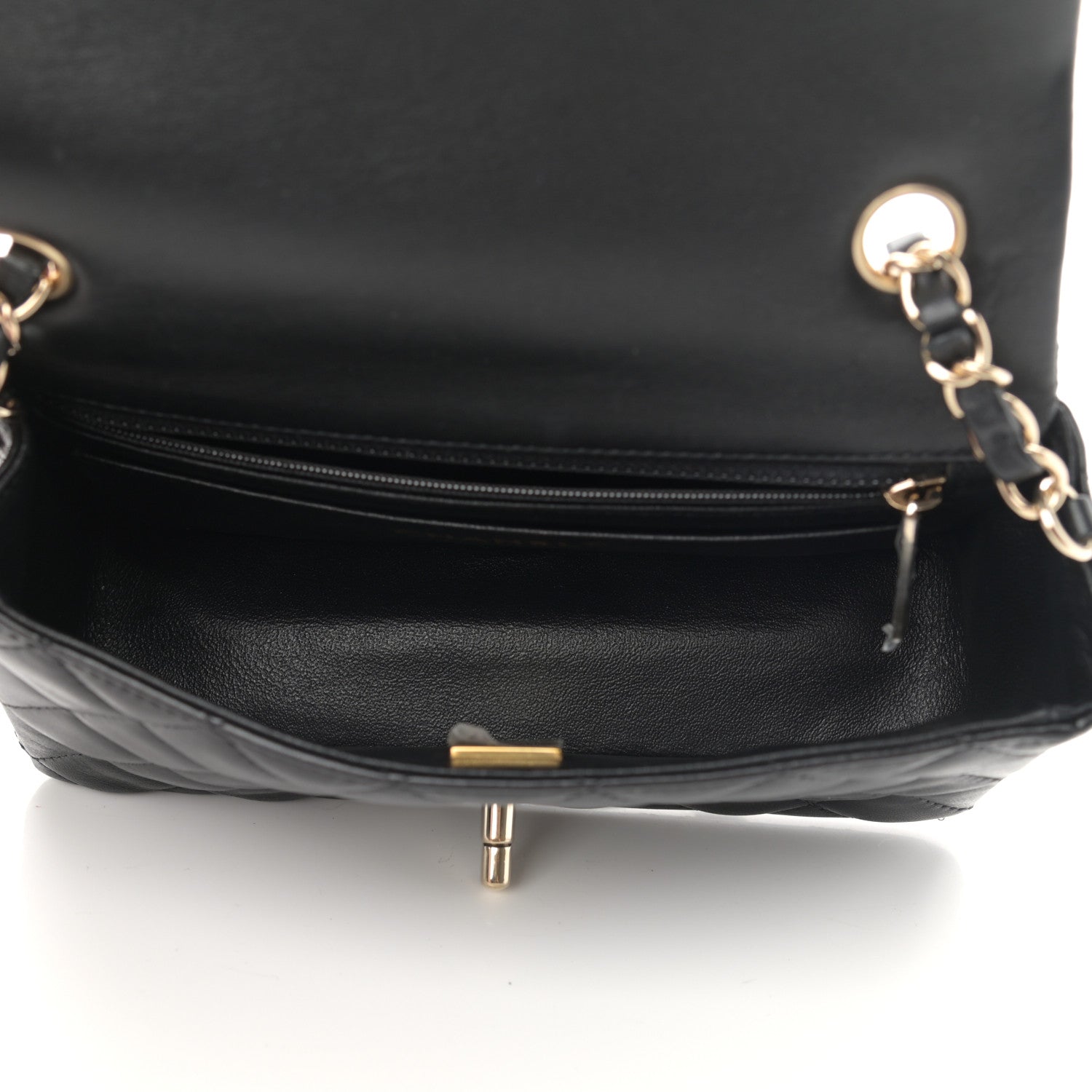 Chanel Lambskin Quilted Mini Rectangular Flap Black 4 of 11