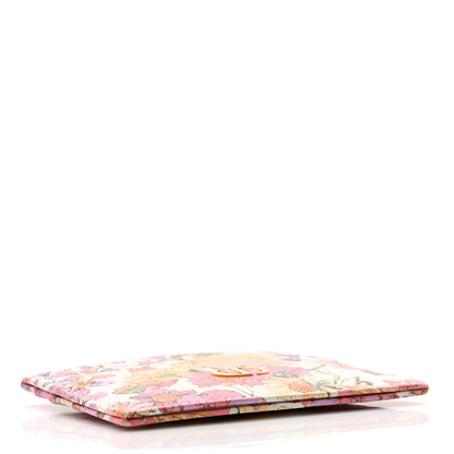 Christian Dior Calfskin Caro Freesia Five-Slot Card Holder White Multicolor 4 of 8