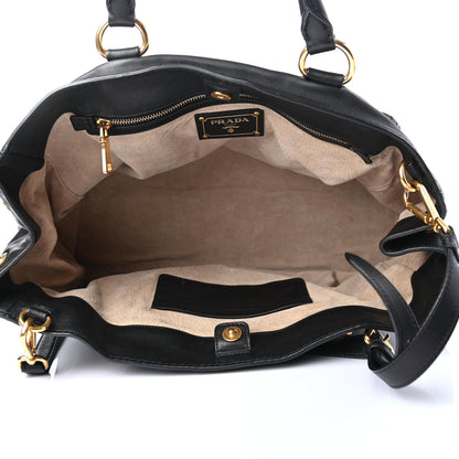 Prada Soft Calfskin Tote Black 4 of 4