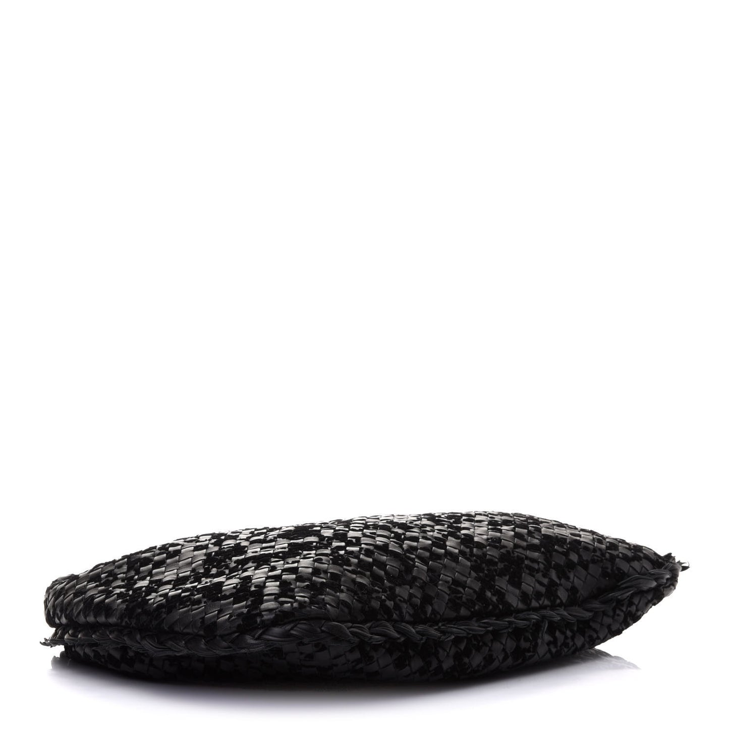 Nappa Intrecciato Velvet Embellished Large Veneta Hobo Black