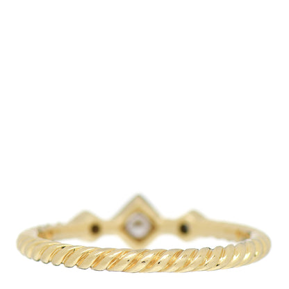 David Yurman 18K Yellow Gold Diamond Petite Princess Cut Band Ring 57 8 4 of 5