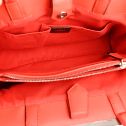 Fendi Vitello Elite Regular 2Jours Tote Papavero Silver 5 of 14