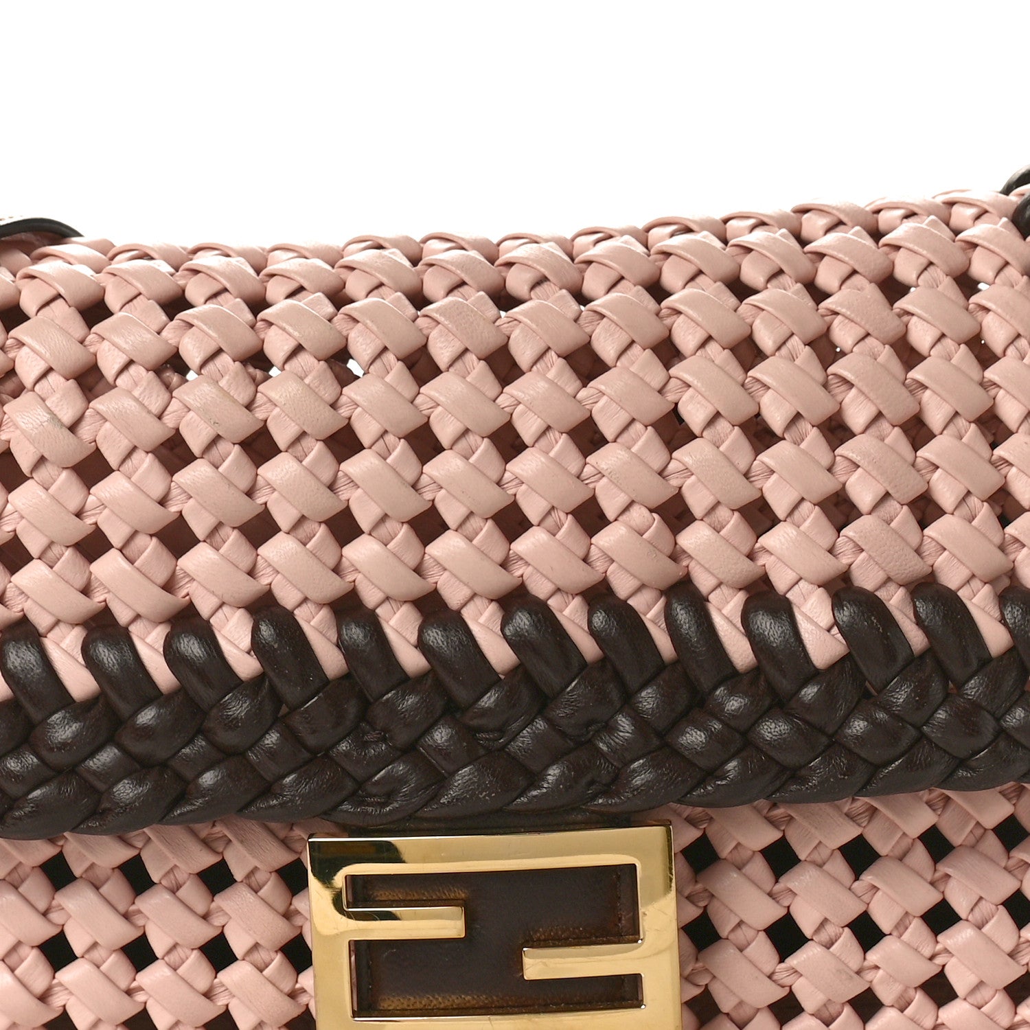 Fendi Nappa Intreccio Baguette Rosa Confetti Fondant 7 of 11