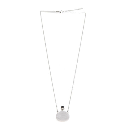 Tiffany Sterling Silver Black Jade Elsa Peretti Bottle Pendant Necklace 3 of 9