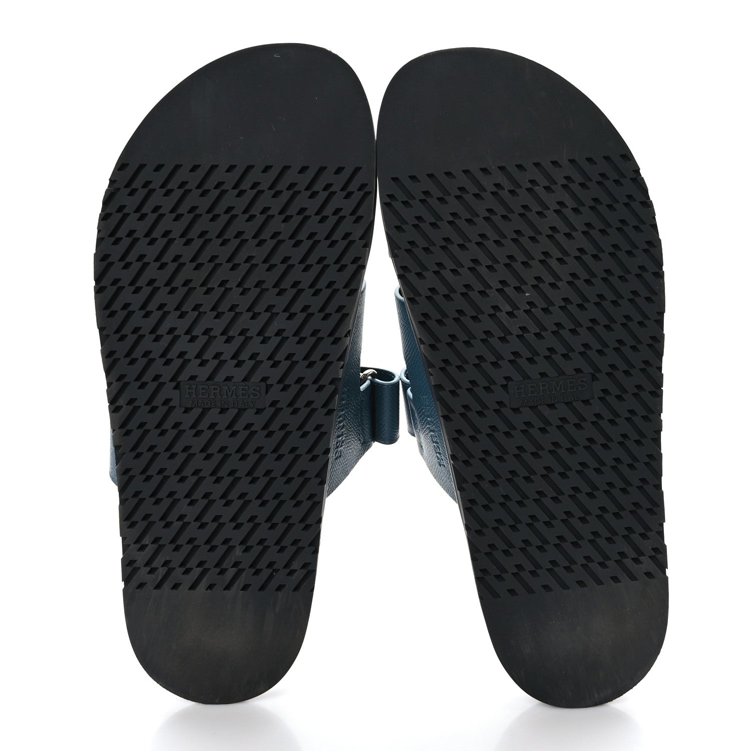 Hermes Epsom Mens Chypre Sandals 43 Bleu Canard 5 of 8