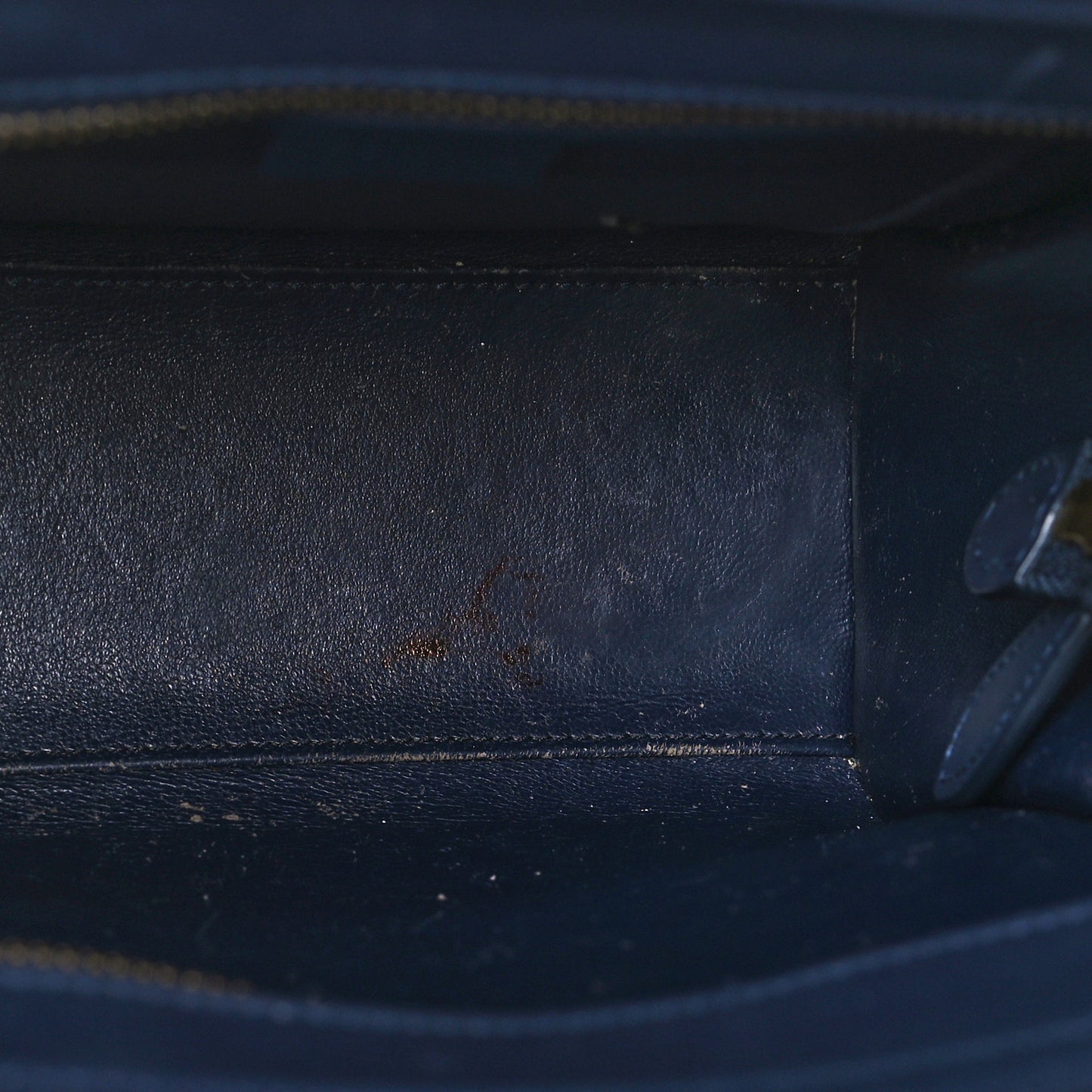 Smooth Calfskin Nano Luggage Navy Blue