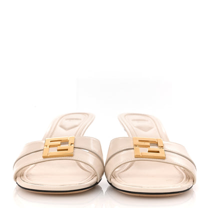 Fendi Vitello Cuoio FFold Sandals 38 White 3 of 9