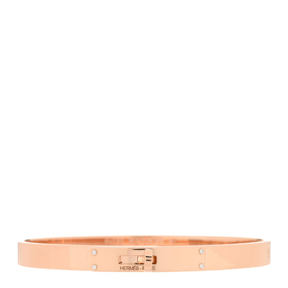 Hermes 18K Rose Gold Diamond PM Kelly Bracelet SH 1 of 4