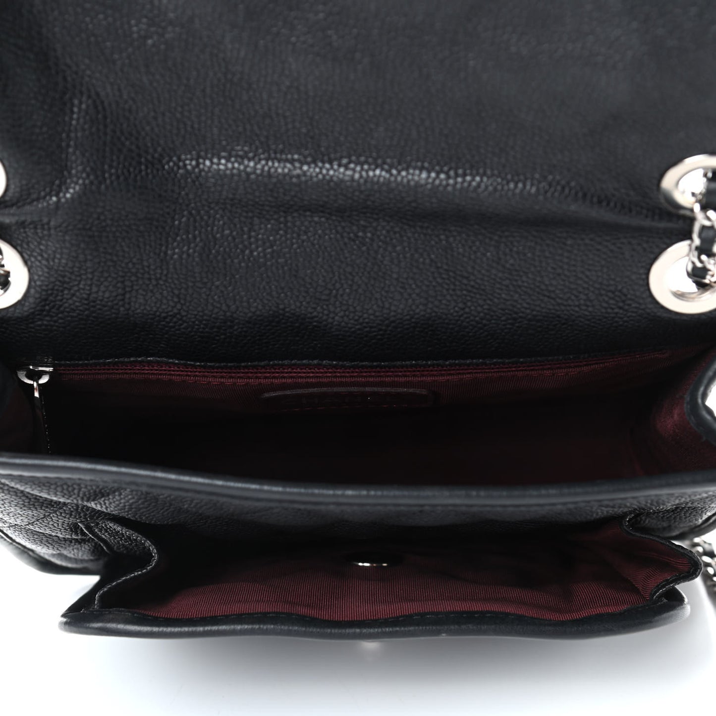 Caviar Quilted Mini French Riviera Flap Black