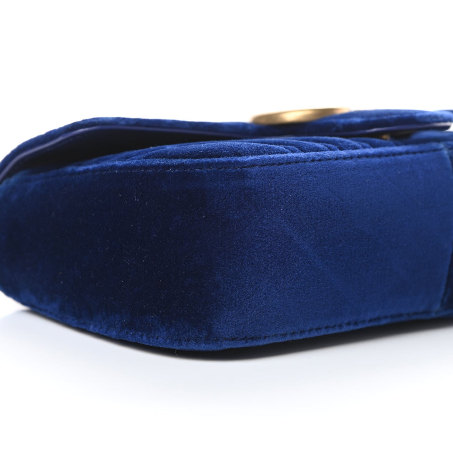 Velvet Matelasse Mini GG Marmont Shoulder Bag Cobalt Blue