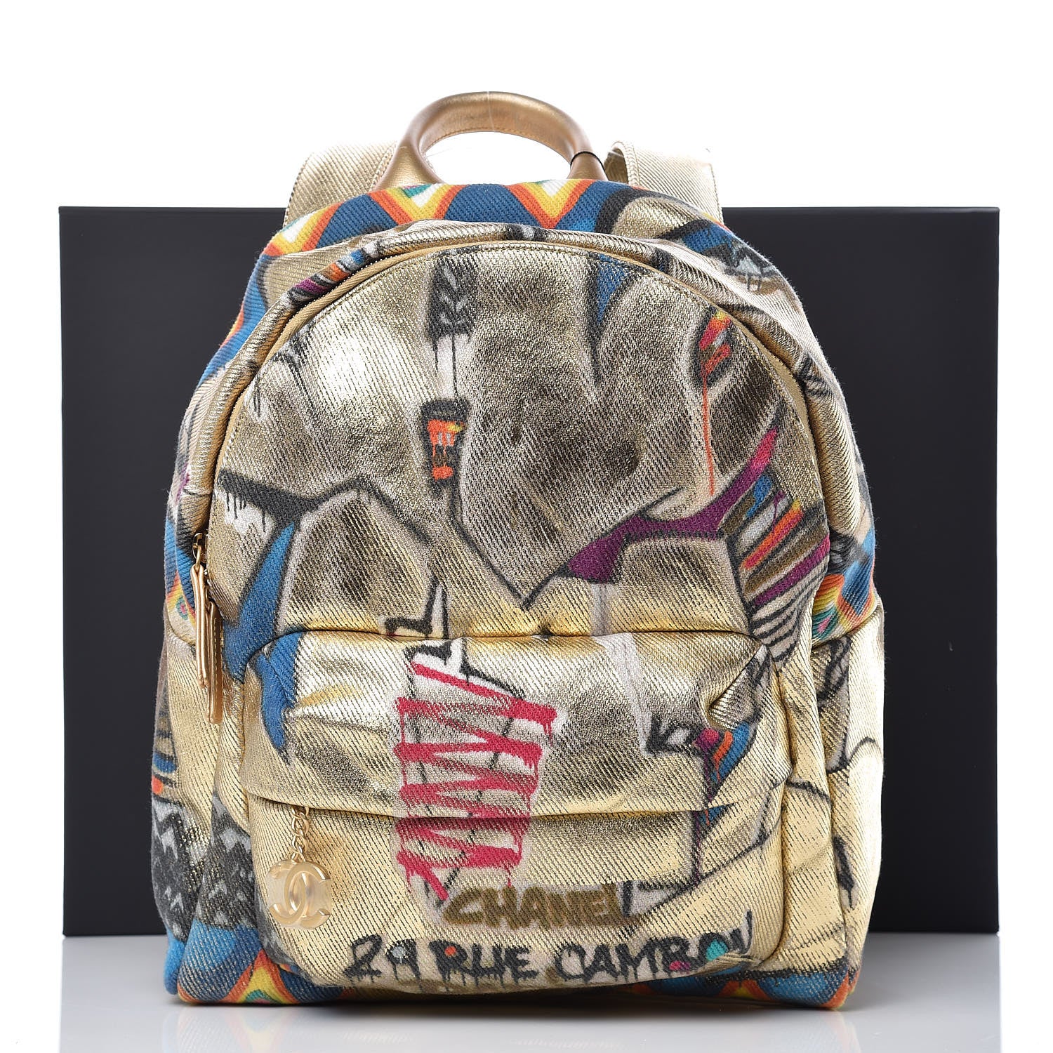 Chanel Graffiti Printed Canvas Street Spirit Backpack Multicolor 10 of 10