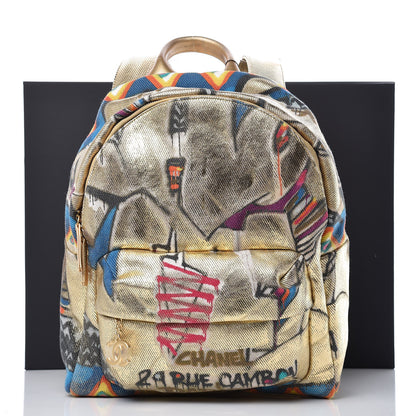 Chanel Graffiti Printed Canvas Street Spirit Backpack Multicolor 10 of 10