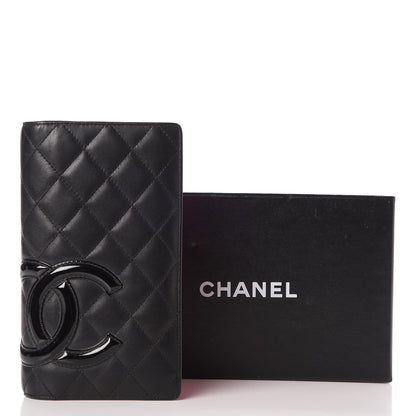 Chanel Calfskin Quilted Cambon Yen Wallet Black 10 of 10