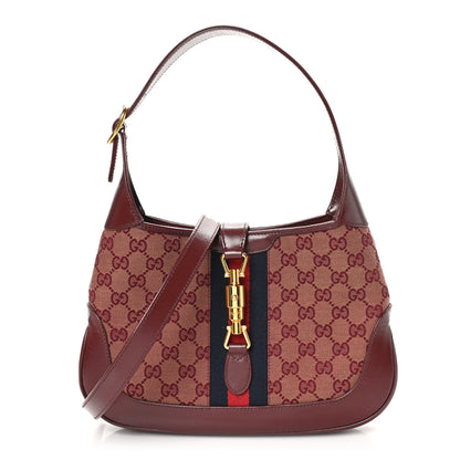 Gucci Monogram Azalea Calfskin Web Small Jackie 1961 Hobo Sahara Rubino Chardonnay 1 of 10