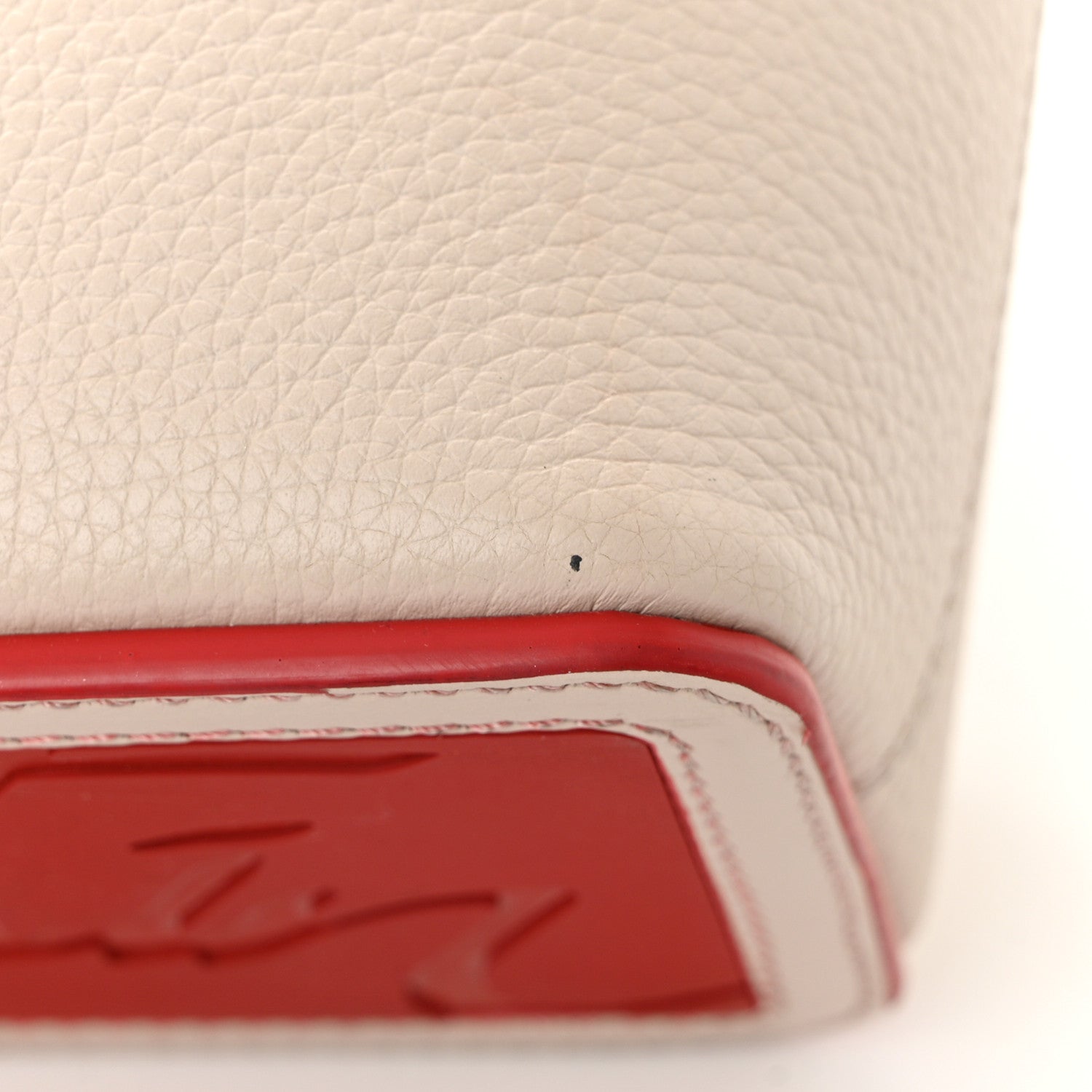 Christian Louboutin Calfskin Spikes Mini East West Cabata Tote Leche 11 of 12
