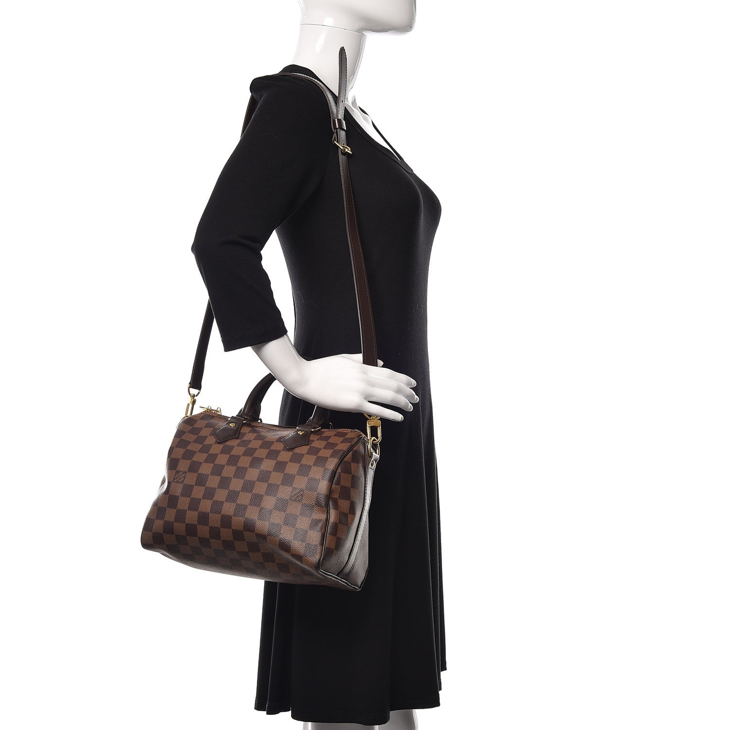 Damier Ebene Speedy Bandouliere 25