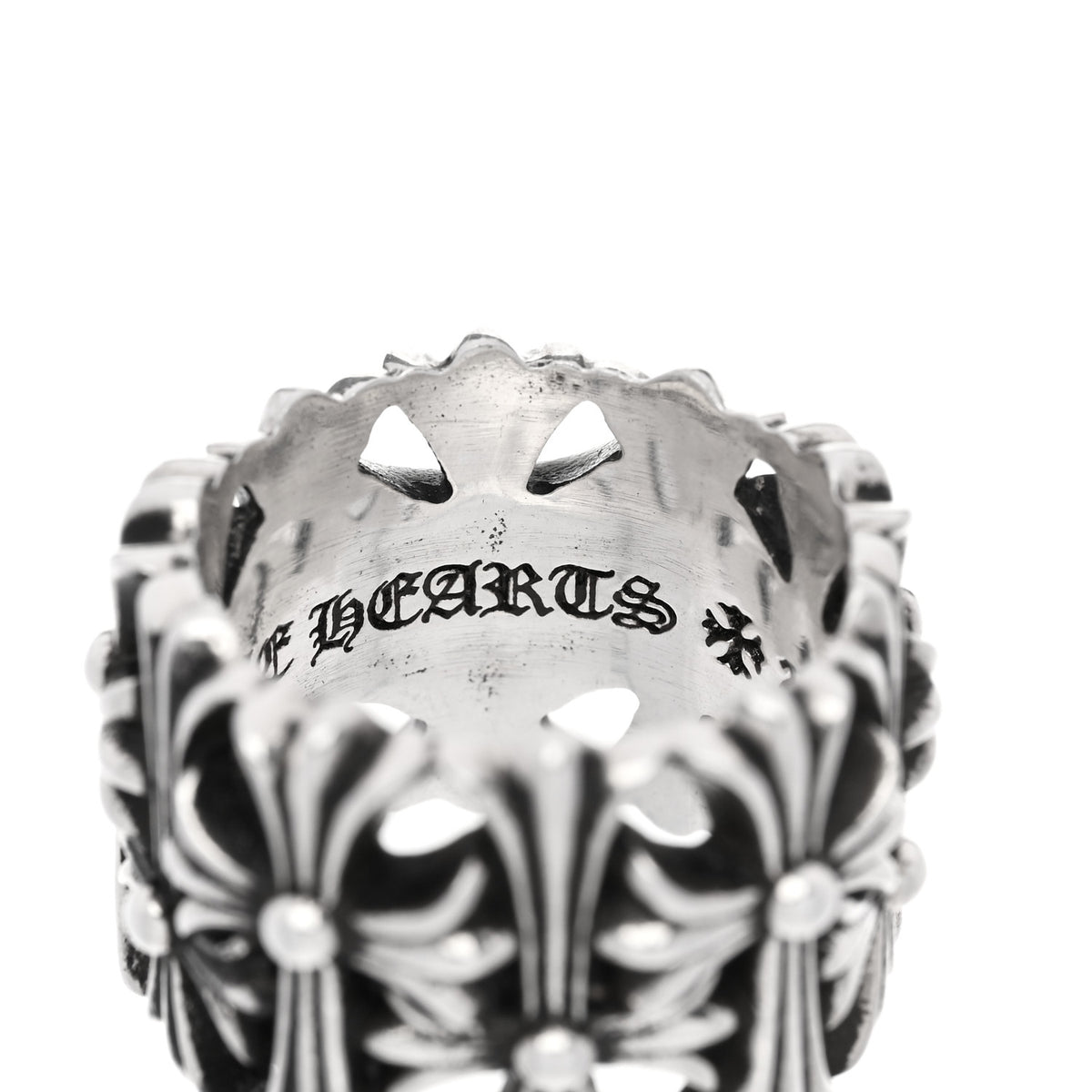 Chrome Hearts Sterling Silver Cemetery Cross Ring 56 7.5 4 of 6