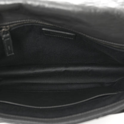 Saint Laurent Crinkled Calfskin Matelasse Monogram Large Niki Chain Satchel Fog 6 of 10
