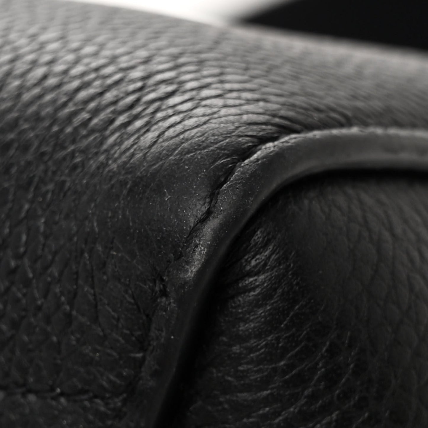 Soft Grained Calfskin Sangle Bucket Bag Black