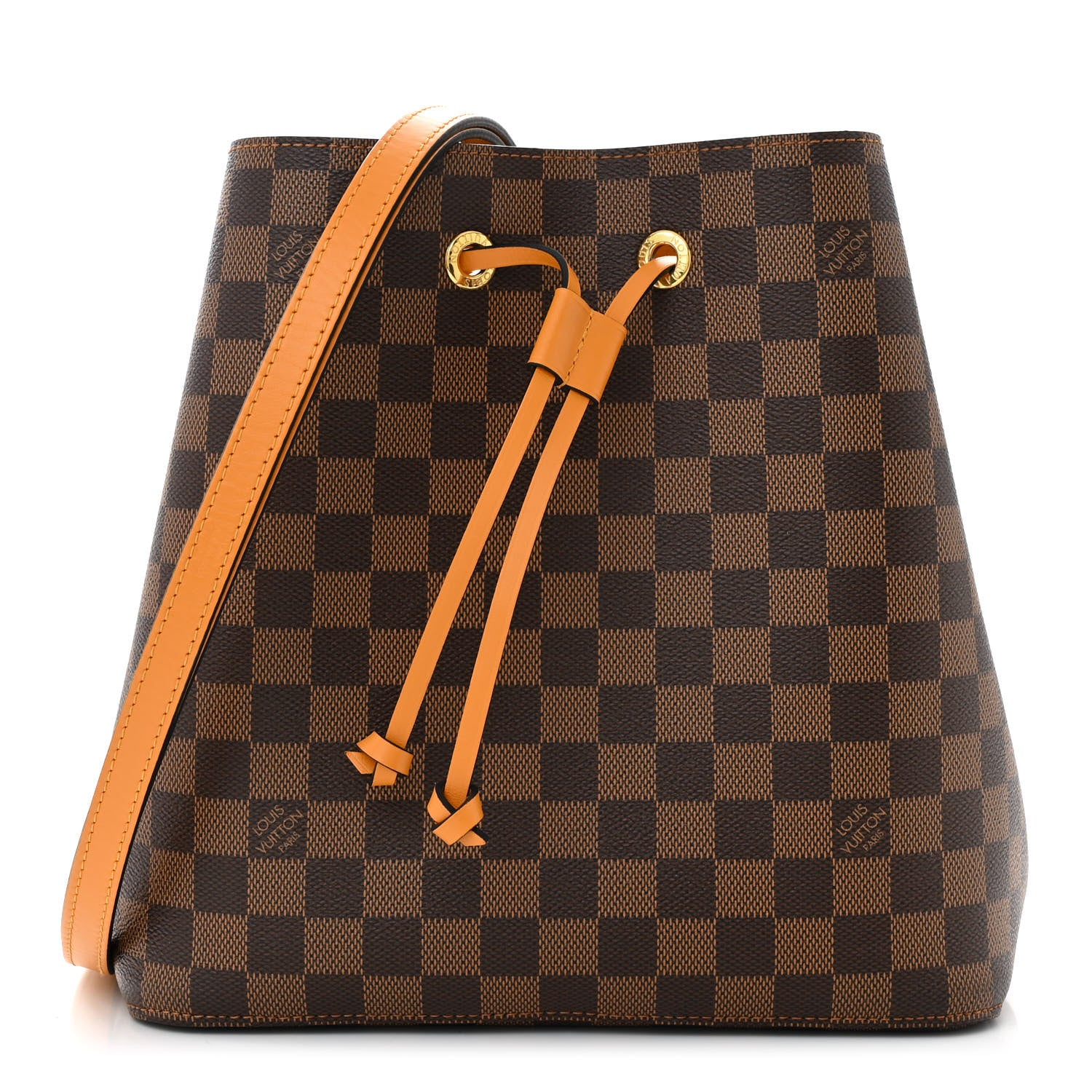Louis Vuitton Damier Ebene Neonoe MM Safran 1 of 10