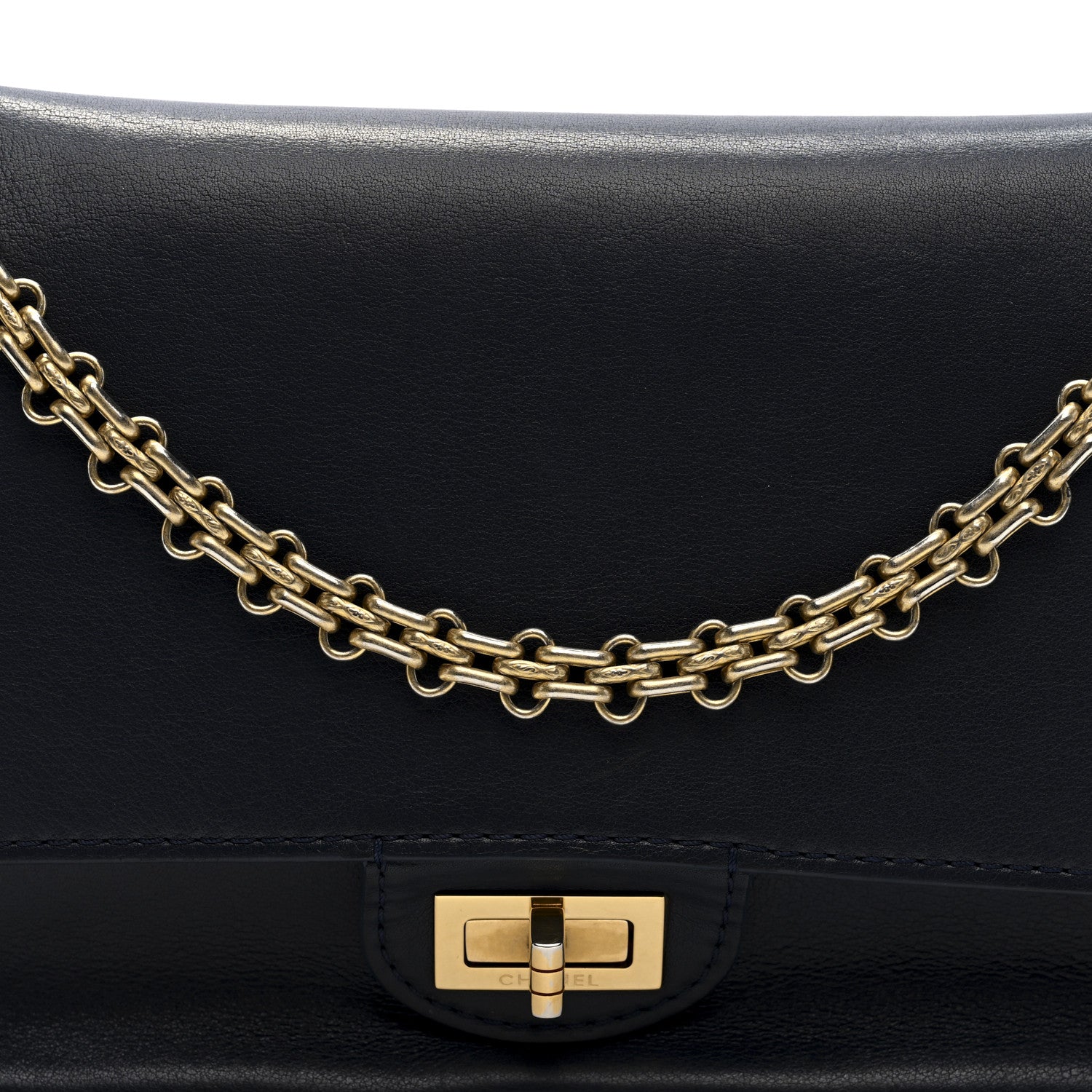 Chanel Calfskin Nude 2.55 Reissue 225 Flap Blue 8 of 10