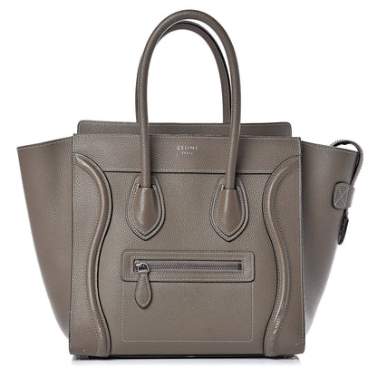 Celine Drummed Calfskin Micro Luggage Souris 1 of 22
