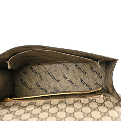 Balenciaga X GUCCI GG Supreme Monogram Medium Hourglass Top Handle Bag Beige Ebony 4 of 9