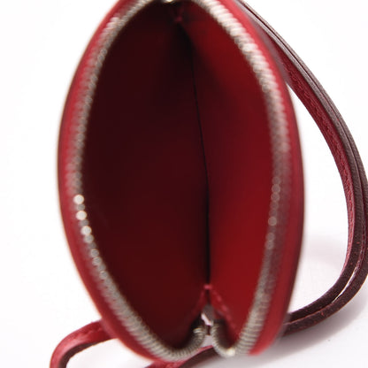 Hermes Tadelakt Tutti Frutti Pomme Coin Purse Wristlet Rouge Vif 3 of 6