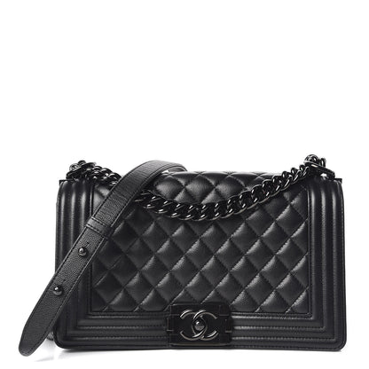 Chanel Caviar Quilted Medium Boy Flap So Black 1 of 9
