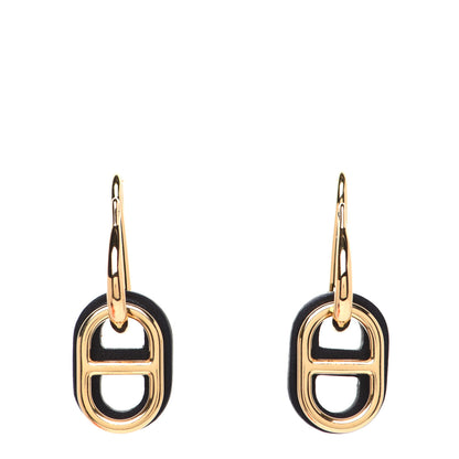 Hermes Swift O'Maillon Earrings Black 1 of 8