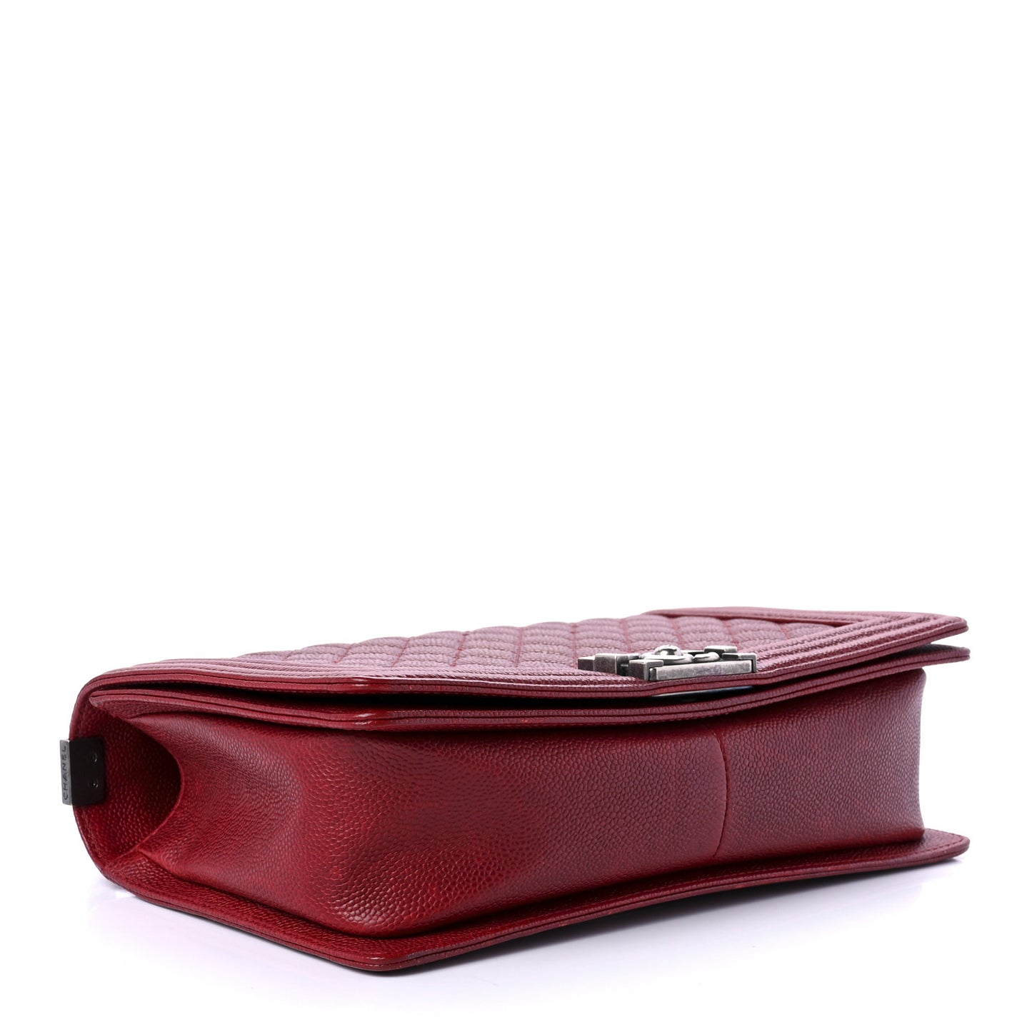 Caviar Quilted New Medium Boy Flap Dark Red