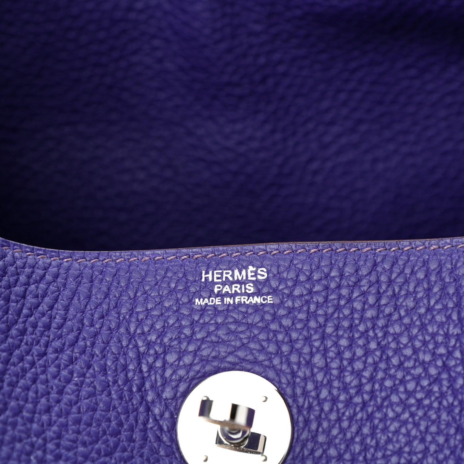 Hermes Taurillon Clemence Lindy 30 Iris 6 of 9