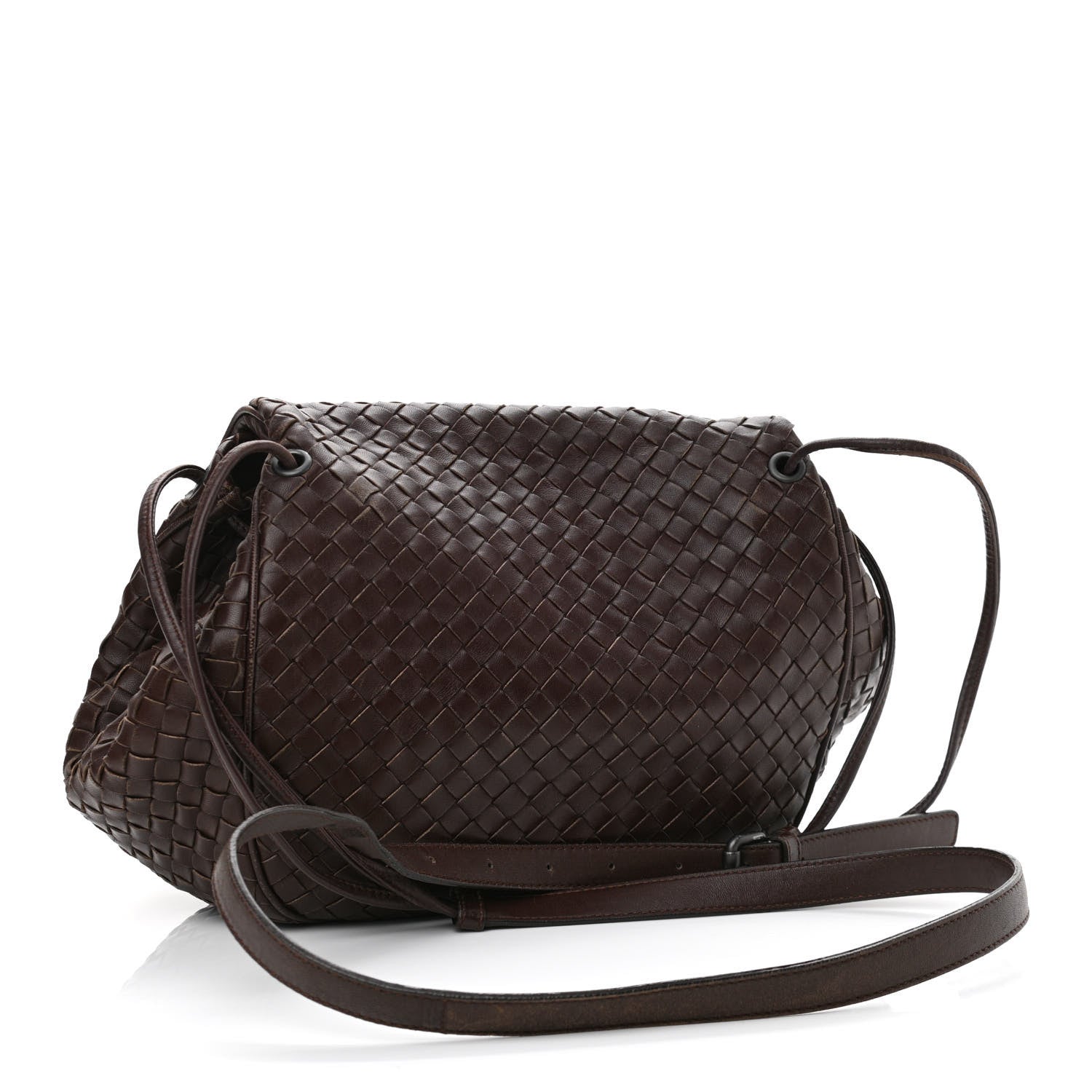 Bottega Veneta Nappa Intrecciato Messenger Bag Ebano 3 of 10