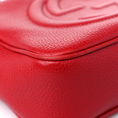 Gucci Pebbled Calfskin Small Soho Disco Bag Tabasco Red 8 of 16