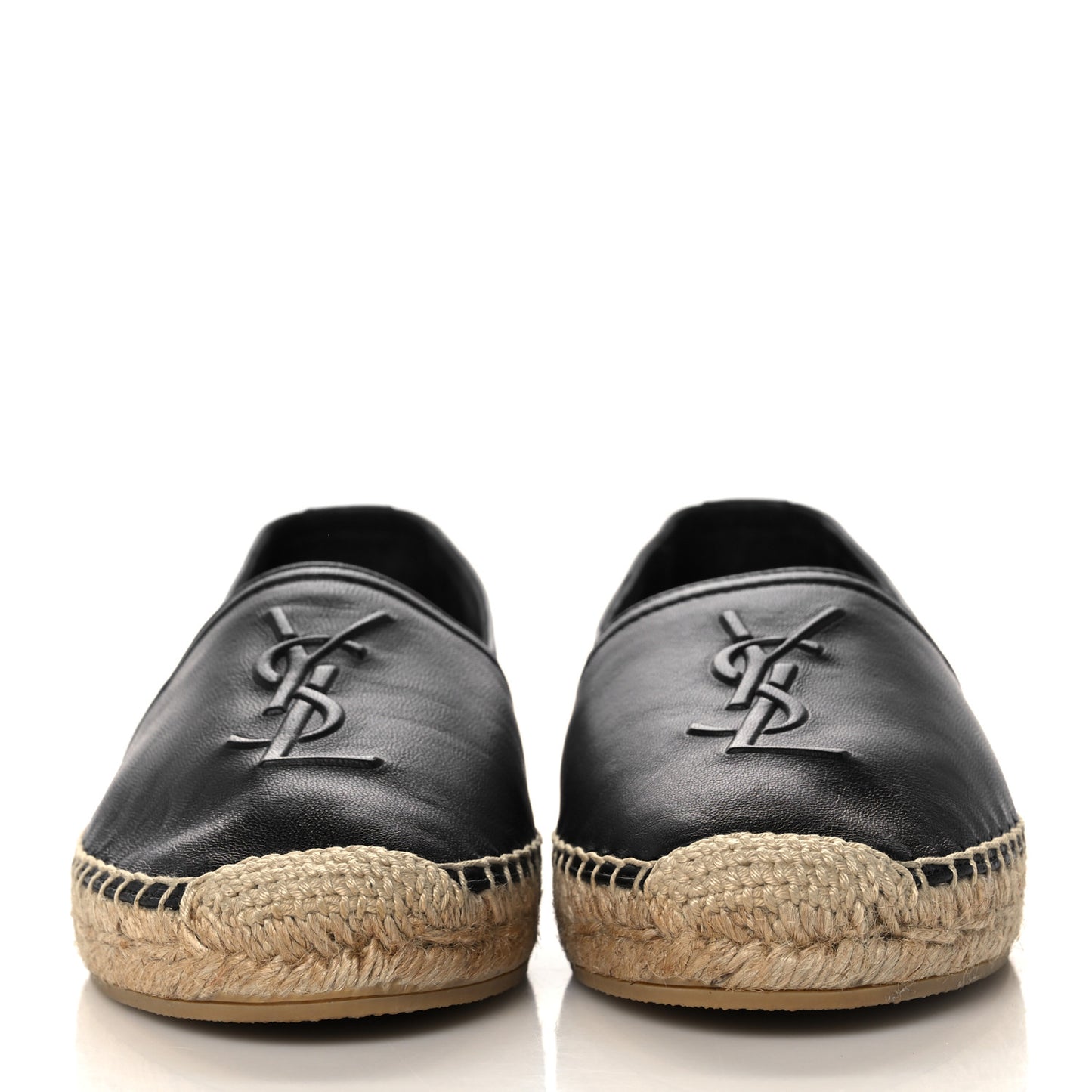 Lambskin Monogram Espadrilles 37.5 Black