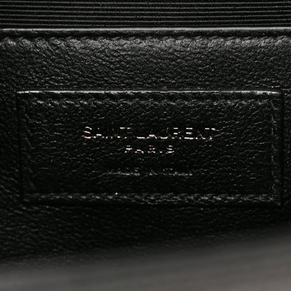 Saint Laurent Grain De Poudre Medium Classic Monogram Monochrome Kate Satchel Black 6 of 11