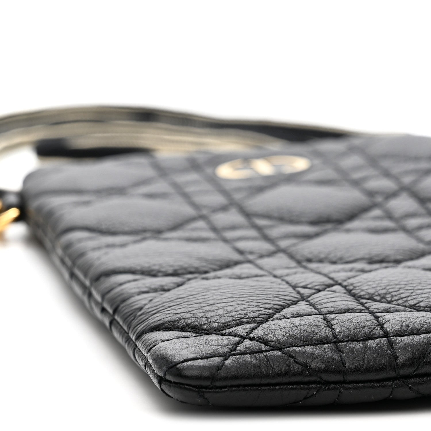 Christian Dior Supple Calfskin Cannage Caro Multifunctional Pouch Black 11 of 13