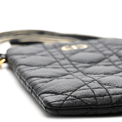 Christian Dior Supple Calfskin Cannage Caro Multifunctional Pouch Black 11 of 13