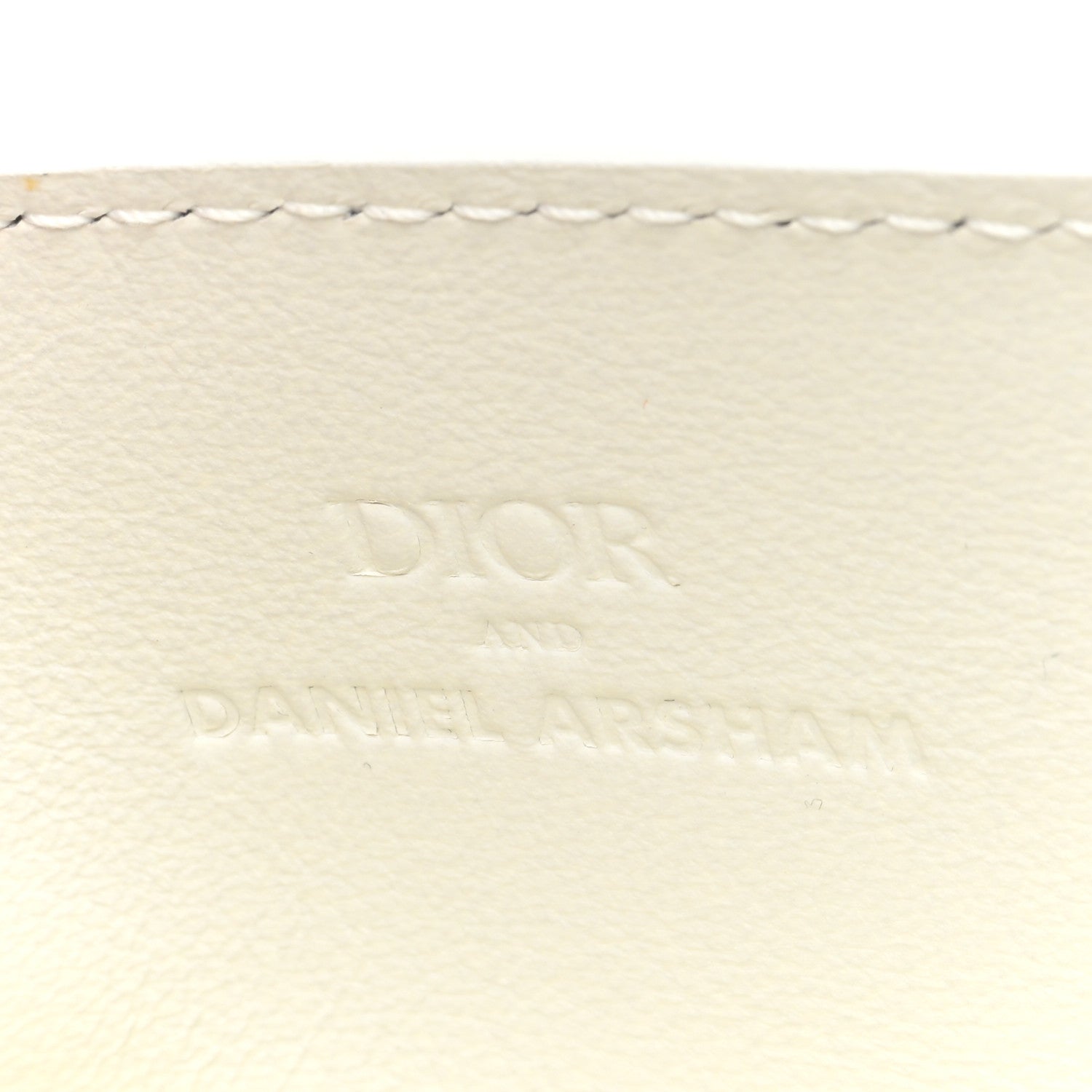 Christian Dior X DANIEL ARSHAM Grained Calfskin Newspaper Card Holder White 6 of 7